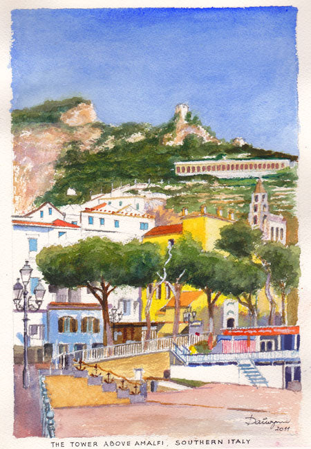 Tower above Amalfi, Southern Italy