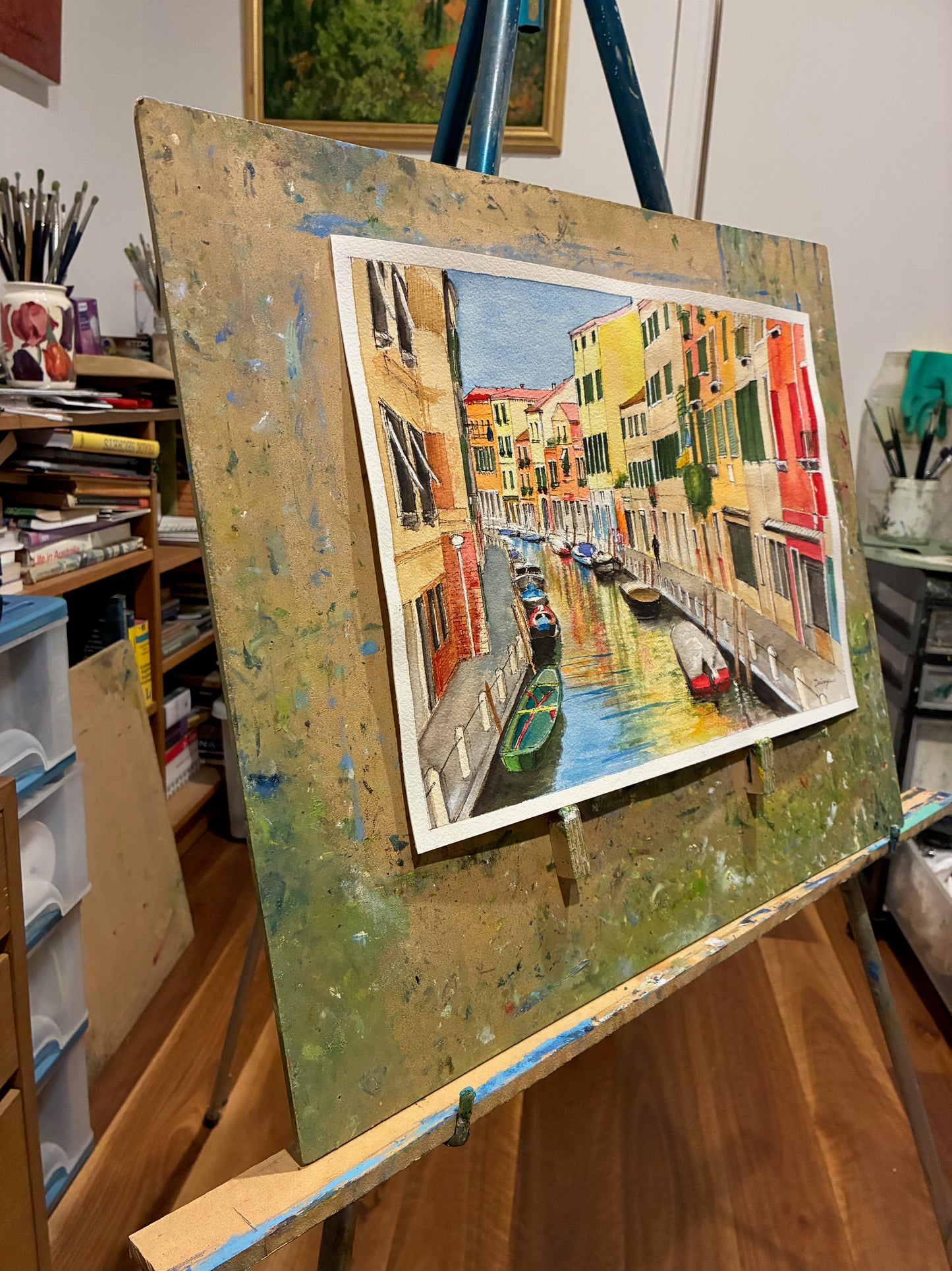 A Colourful Canal in Venice, Italy