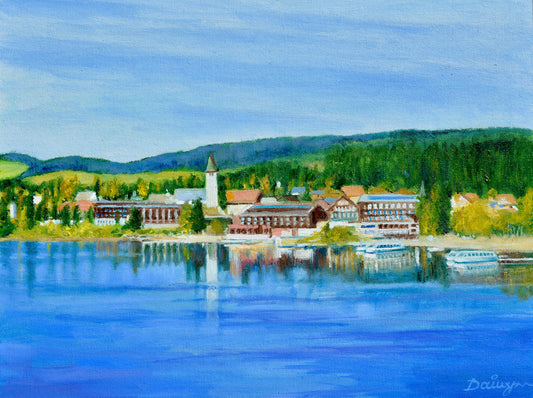 Autumn in Titisee, Bavaria - Oils on canvas panel, unframed - 30.5 x 40.6 x 0.5cm