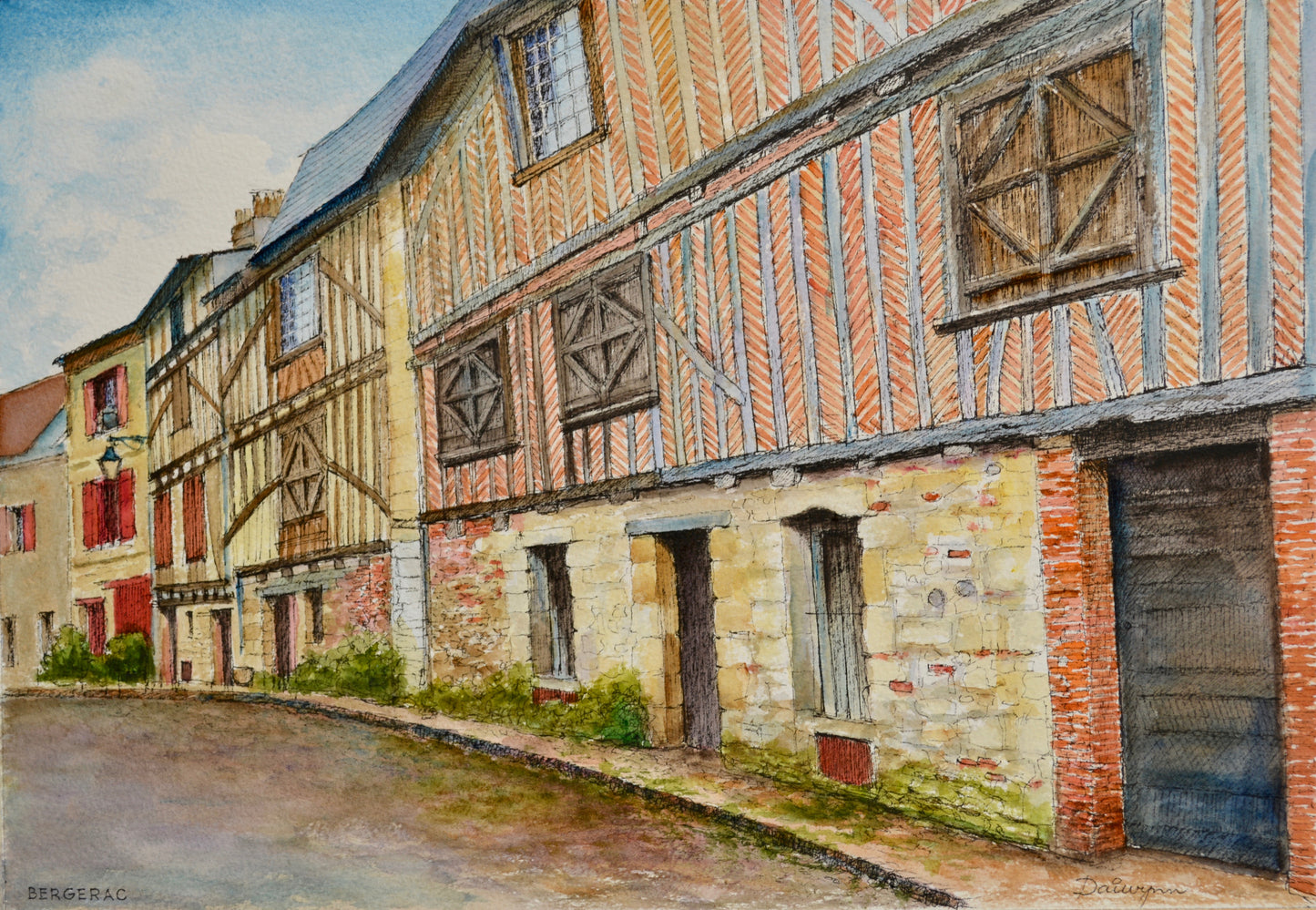 Medieval Houses in Bergerac, France