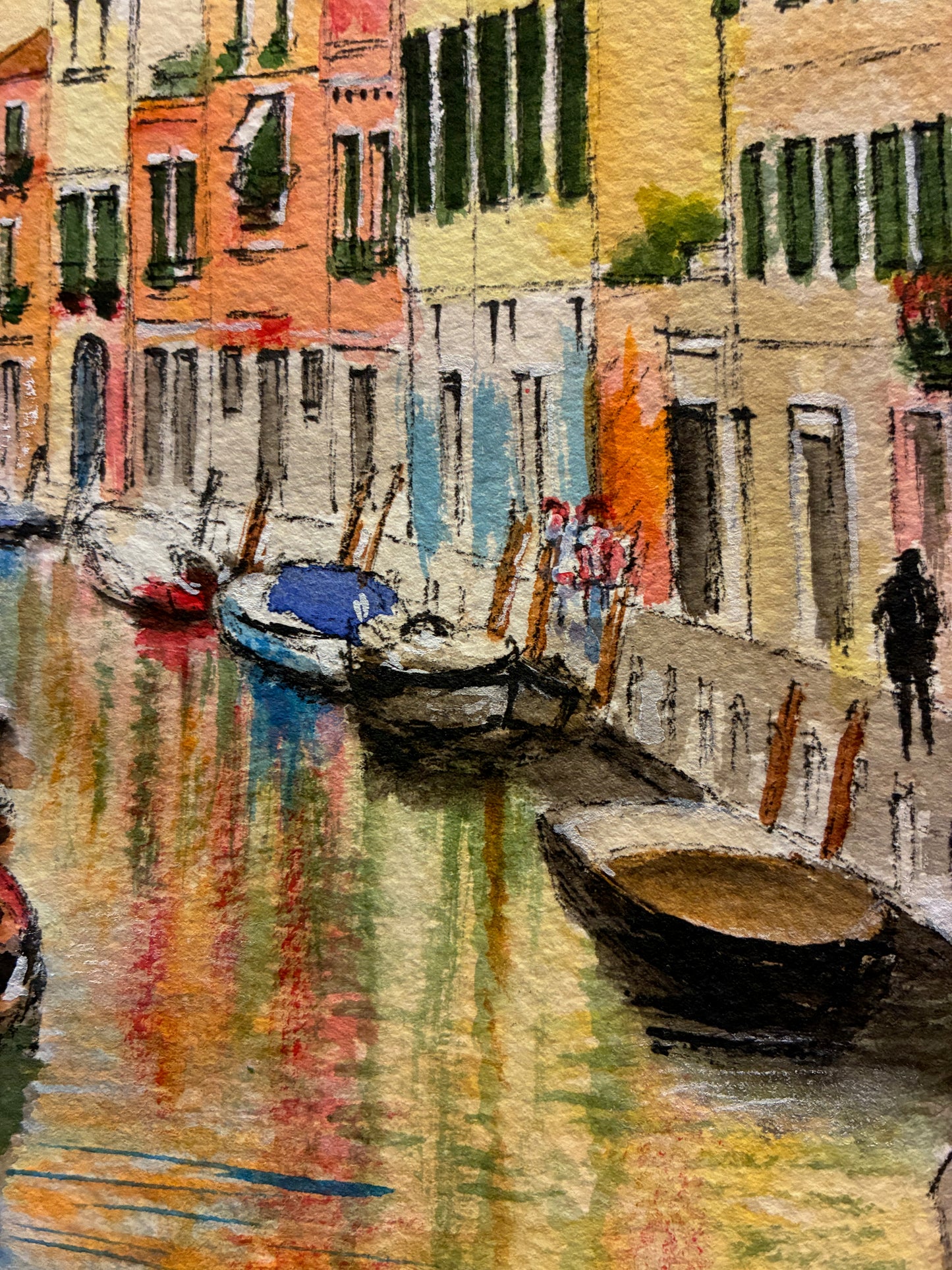 A Colourful Canal in Venice, Italy