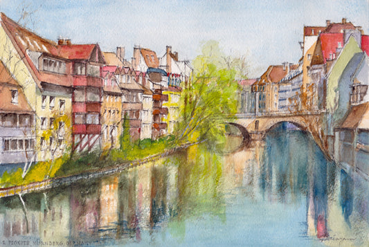 River Pegnitz at Nuremberg, Germany