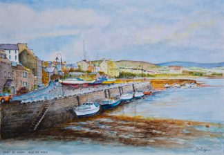 Port St Mary harbour Watercolour