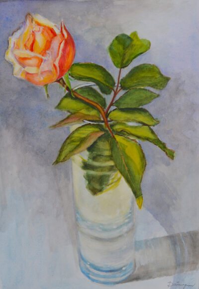 Rose Glass Vase