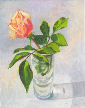 Rose in a Glass Vase