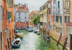 Venetian Canal Scene Italy