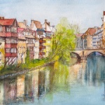 River Pegnitz in Nuremberg, Germany