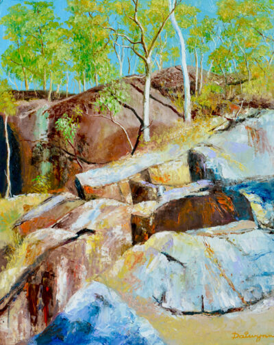Gillies Range Rocks 2 - Oils on board