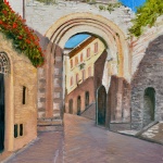 Stone Archway, Assisi, Perugia, Italy