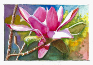 Magnolia Flower Greeting Card