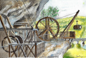 La Roque St Christophe Aquarelle