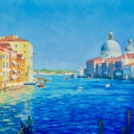 Gondolier and Santa Maria Venice