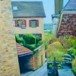 Red Street Lamp Beynac France