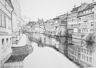Strasbourg La Petite France Sketch