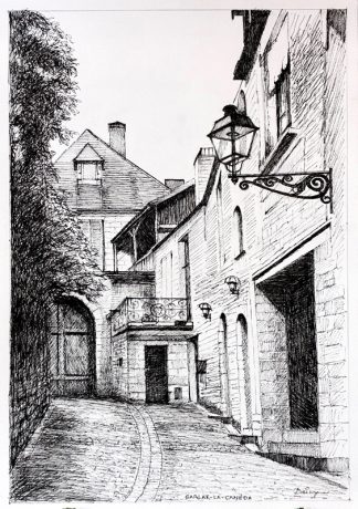 Sarlat Ruelle Sketch
