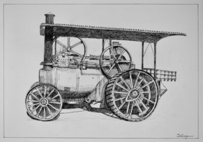 Steam Traction Engine Sketch
