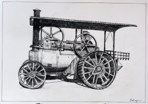 Steam Traction Engine Sketch