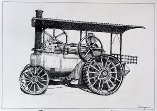 Steam Traction Engine Sketch