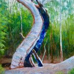 Burnt Scarred Tree Trunk