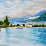 Two Swans at Lugano Switzerland