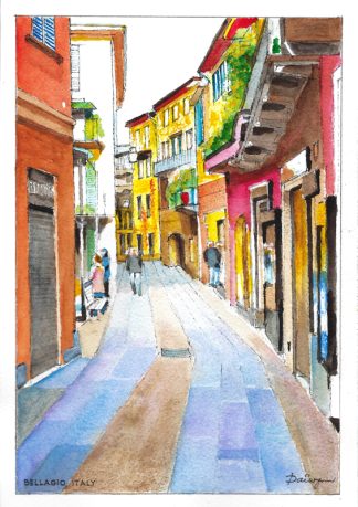 Colourful Bellagio In Italy