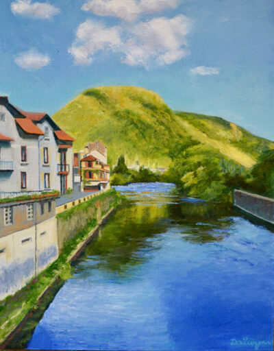 River Ariège at Foix in southern France