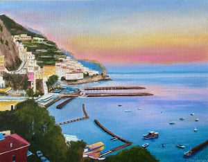 Amalfi Mediterranean Sunset Italy
