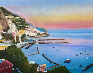 Amalfi Mediterranean Sunset Italy