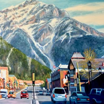 A$2,200<br>101.6 cm x 76.2 cm x 4 cm<br>Oils on stretched canvas Cascade Mountain Banff Alberta